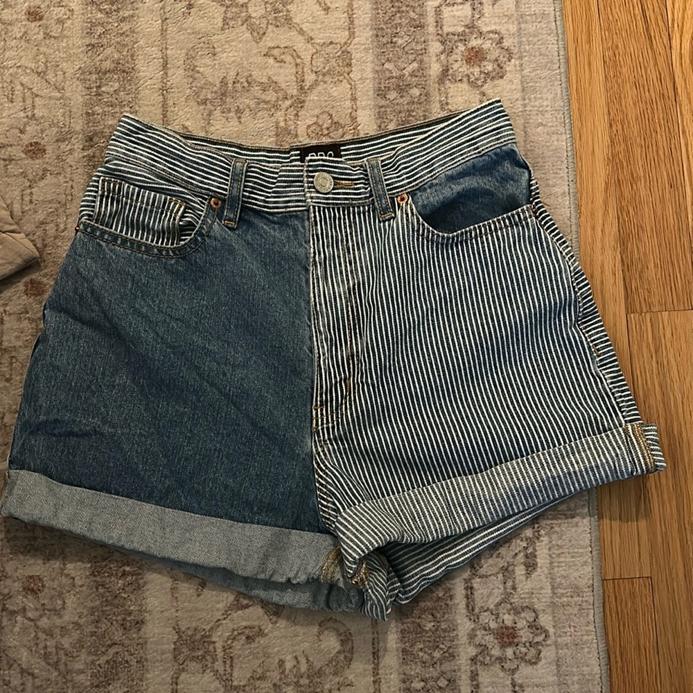 BDG Pinstripe High Waisted Denim Short